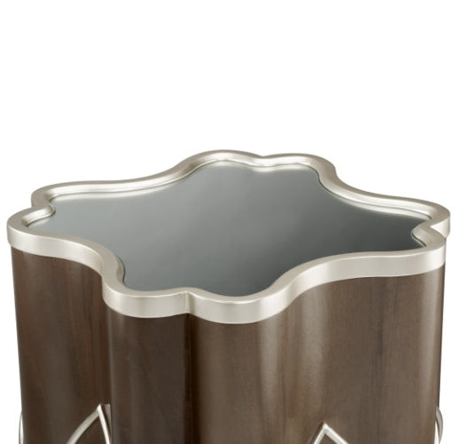 AICO Villa Cherie Chairside Table in Hazelnut - Bargain Furniture (Detroit, MI)