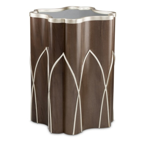 AICO Villa Cherie Chairside Table in Hazelnut - Bargain Furniture (Detroit, MI)