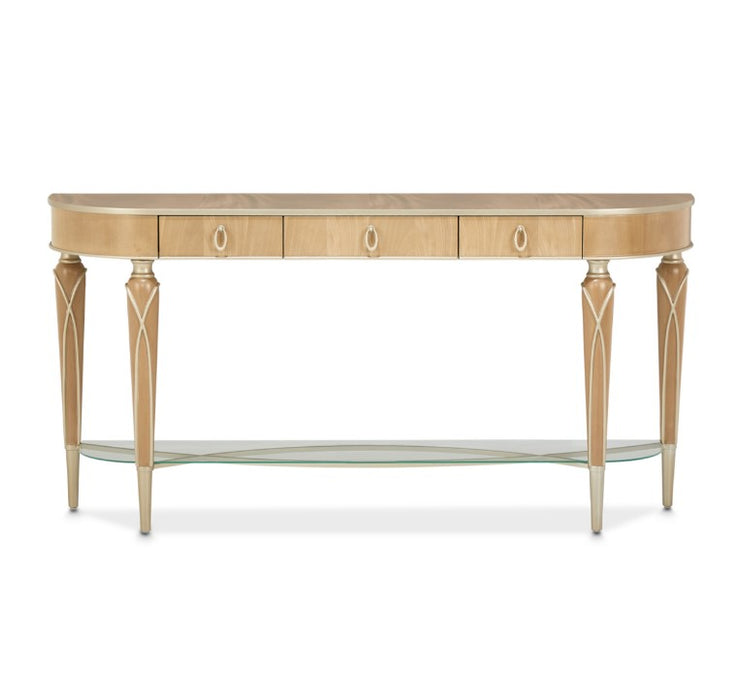 AICO Villa Cherie Console Table in Caramel - Bargain Furniture (Detroit, MI)