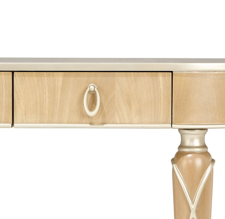 AICO Villa Cherie Console Table in Caramel - Bargain Furniture (Detroit, MI)