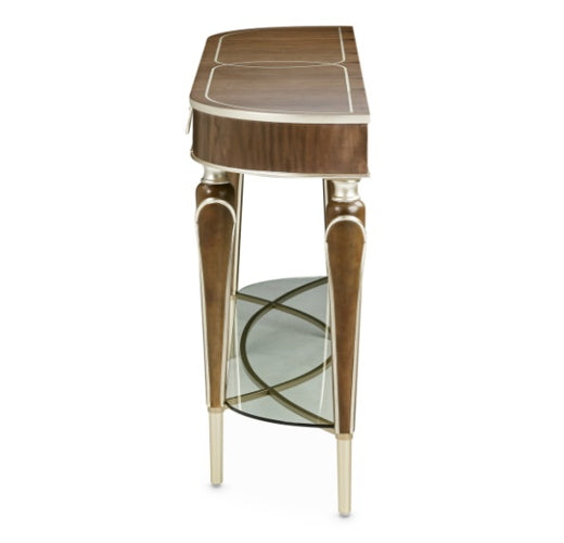 AICO Villa Cherie Console Table in Hazelnut - Bargain Furniture (Detroit, MI)