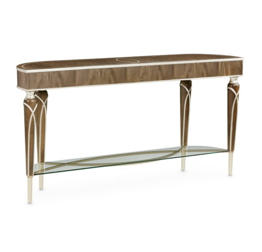 AICO Villa Cherie Console Table in Hazelnut - Bargain Furniture (Detroit, MI)