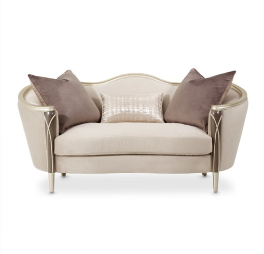AICO Villa Cherie Loveseat in Hazelnut - Bargain Furniture (Detroit, MI)