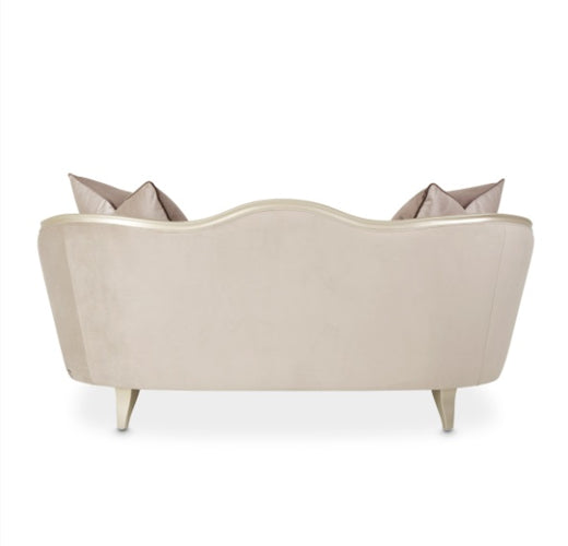 AICO Villa Cherie Loveseat in Hazelnut - Bargain Furniture (Detroit, MI)