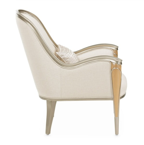 AICO Villa Cherie Accent Chair in Caramel - Bargain Furniture (Detroit, MI)