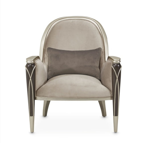 AICO Villa Cherie Accent Chair in Hazelnut - Bargain Furniture (Detroit, MI)