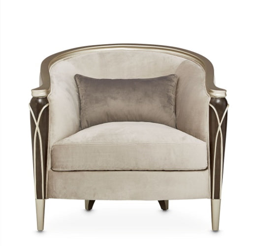 AICO Villa Cherie Matching Accent Chair in Hazelnut - Bargain Furniture (Detroit, MI)