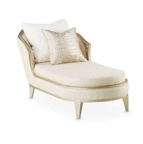 AICO Villa Cherie Chaise in Caramel - Bargain Furniture (Detroit, MI)