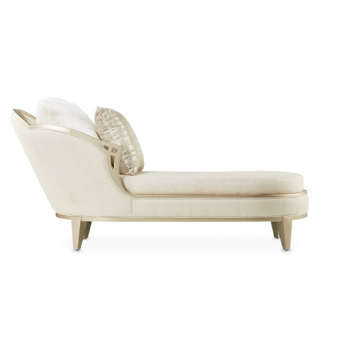 AICO Villa Cherie Chaise in Caramel - Bargain Furniture (Detroit, MI)