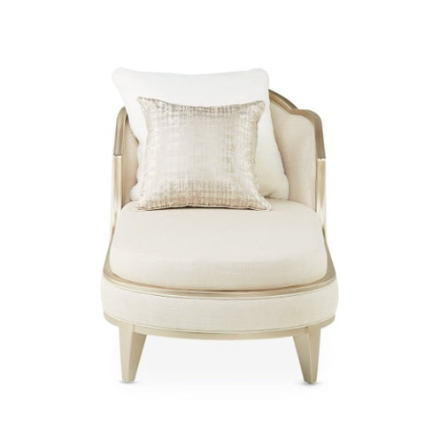 AICO Villa Cherie Chaise in Caramel - Bargain Furniture (Detroit, MI)