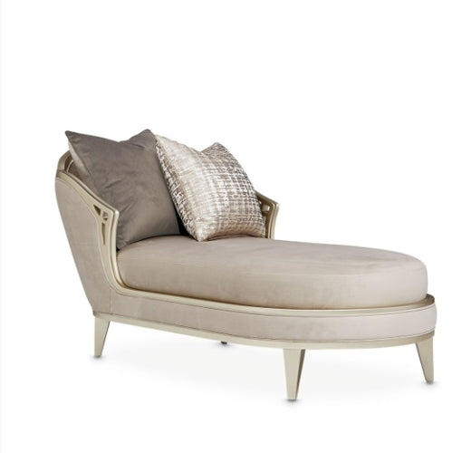 AICO Villa Cherie Chaise in Hazelnut - Bargain Furniture (Detroit, MI)