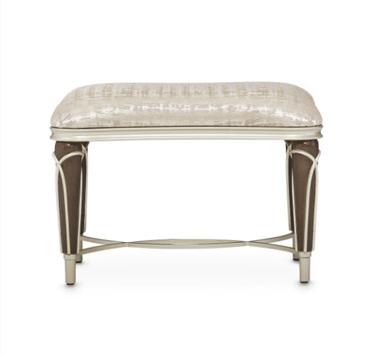 AICO Villa Cherie Ottoman in Hazelnut - Bargain Furniture (Detroit, MI)