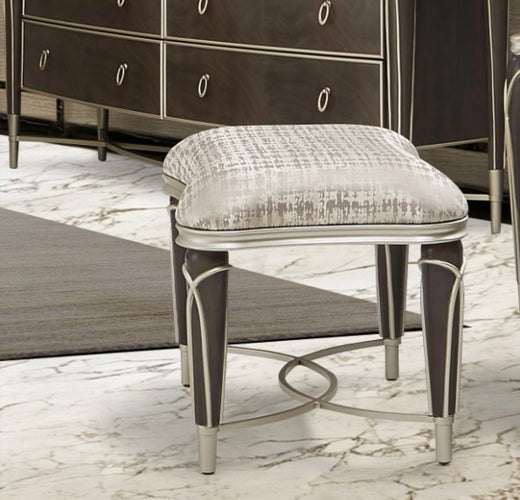 AICO Villa Cherie Ottoman in Hazelnut - Bargain Furniture (Detroit, MI)