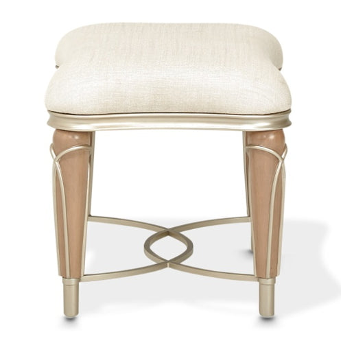 AICO Villa Cherie Ottoman in Caramel - Bargain Furniture (Detroit, MI)
