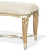 AICO Villa Cherie Ottoman in Caramel - Bargain Furniture (Detroit, MI)