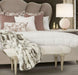 AICO Villa Cherie Tufted Bed Bench in Hazelnut - Bargain Furniture (Detroit, MI)