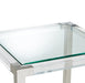 AICO Furniture State St. Square End Table in Stainless Steel - Bargain Furniture (Detroit, MI)