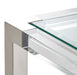 AICO Furniture State St. Square End Table in Stainless Steel - Bargain Furniture (Detroit, MI)