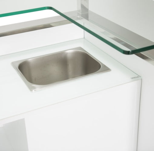 AICO Furniture State St. Bar Table in Glossy White - Bargain Furniture (Detroit, MI)