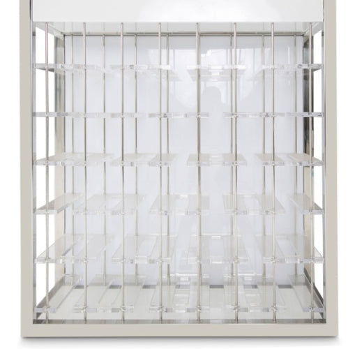 AICO Furniture State St. Wall Bar in Glossy White - Bargain Furniture (Detroit, MI)