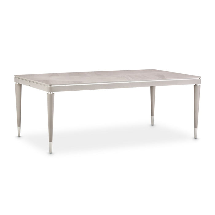 AICO Lanterna Rectangular Dining Table in Silver Mist - Bargain Furniture (Detroit, MI)