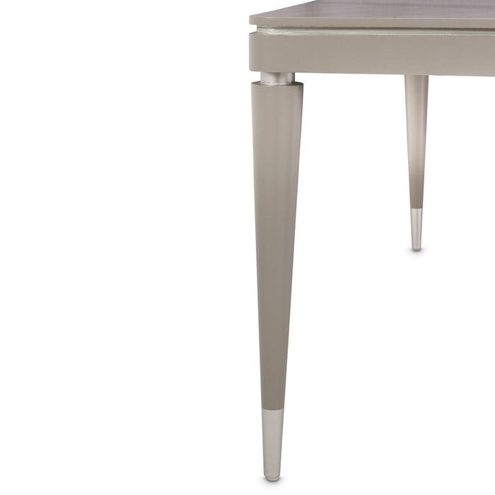 AICO Lanterna Rectangular Dining Table in Silver Mist - Bargain Furniture (Detroit, MI)