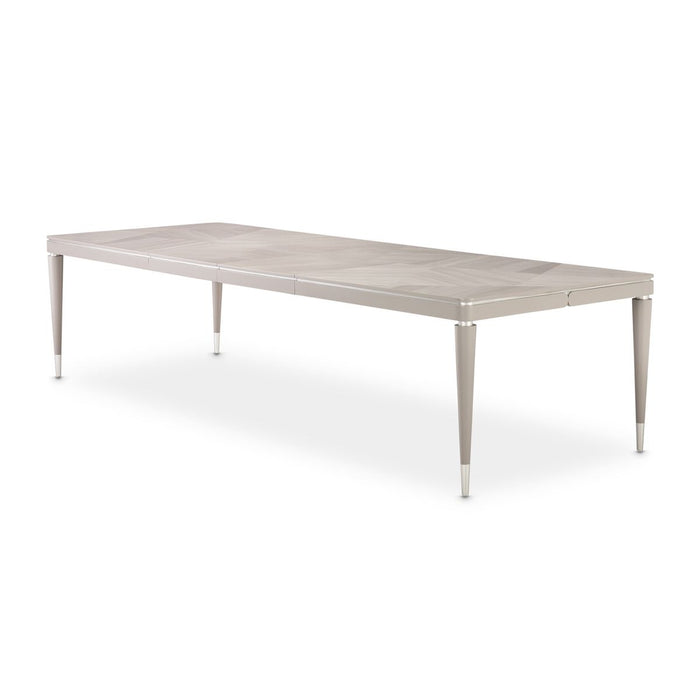 AICO Lanterna Rectangular Dining Table in Silver Mist - Bargain Furniture (Detroit, MI)