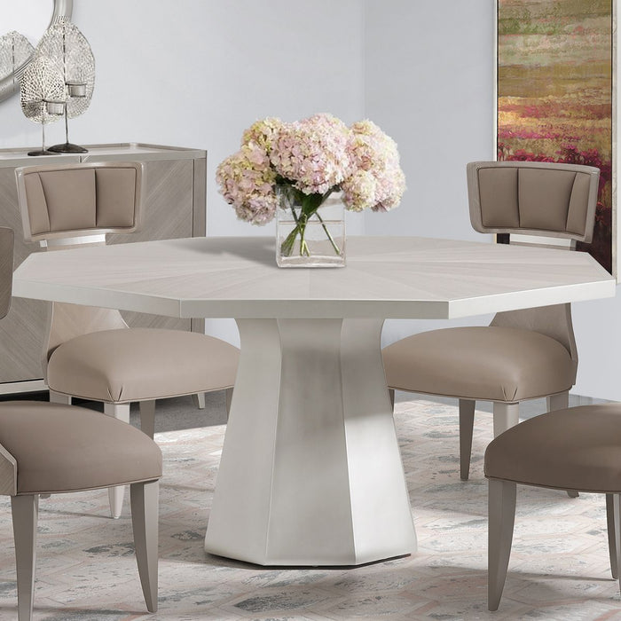 AICO Lanterna Octagon Dining Table in Silver Mist - Bargain Furniture (Detroit, MI)