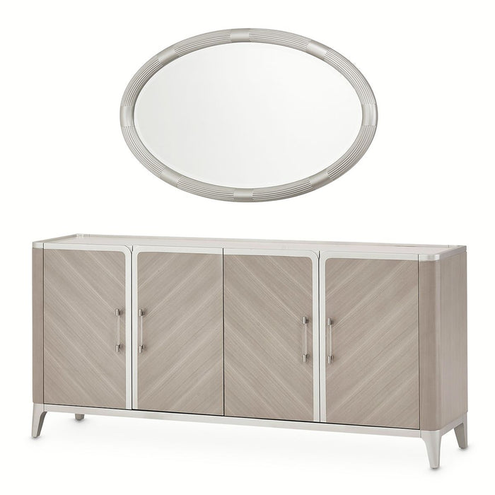 AICO Lanterna Sideboard in Silver Mist - Bargain Furniture (Detroit, MI)