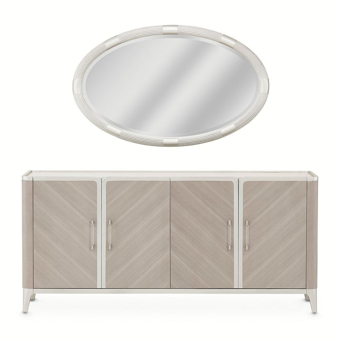 AICO Lanterna Sideboard in Silver Mist - Bargain Furniture (Detroit, MI)