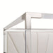 AICO Penthouse/Lanterna King Canopy Channel Tufted Upholstered Bed in Silver Mist - Bargain Furniture (Detroit, MI)