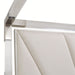 AICO Penthouse/Lanterna King Canopy Channel Tufted Upholstered Bed in Silver Mist - Bargain Furniture (Detroit, MI)