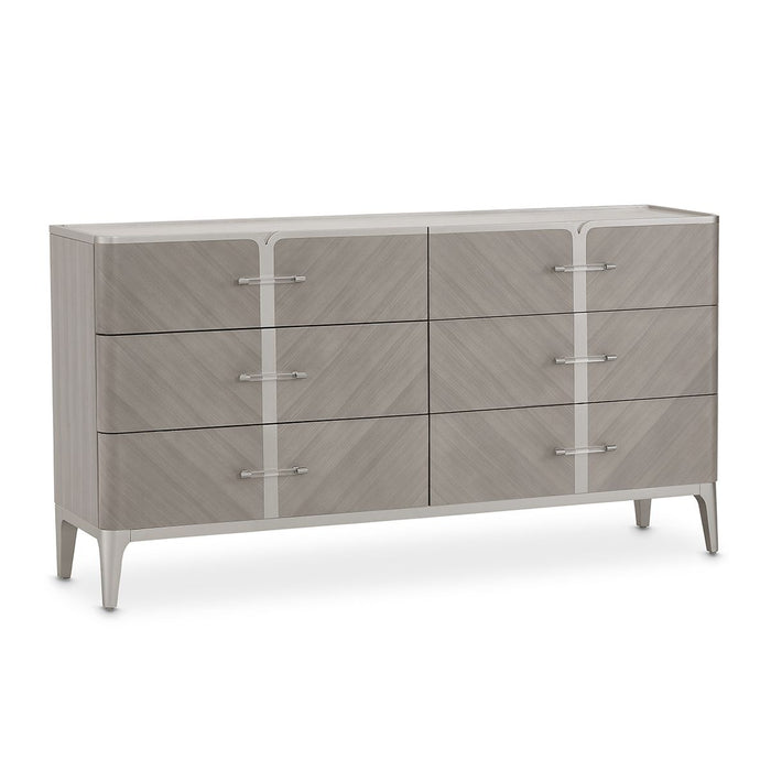 AICO Lanterna Dresser in Silver Mist - Bargain Furniture (Detroit, MI)