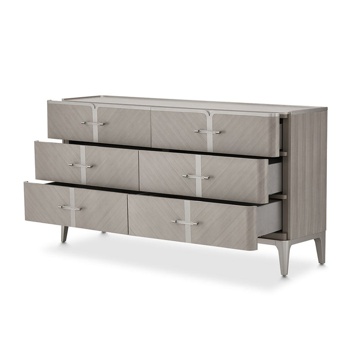AICO Lanterna Dresser in Silver Mist - Bargain Furniture (Detroit, MI)
