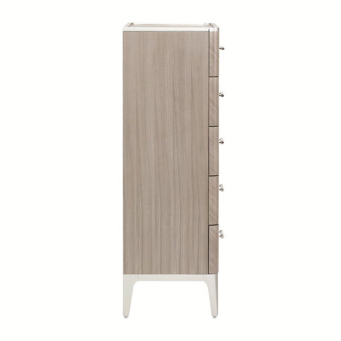 AICO Lanterna Highboy Chest in Silver Mist - Bargain Furniture (Detroit, MI)