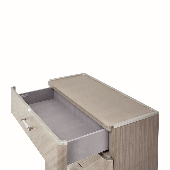 AICO Lanterna Highboy Chest in Silver Mist - Bargain Furniture (Detroit, MI)