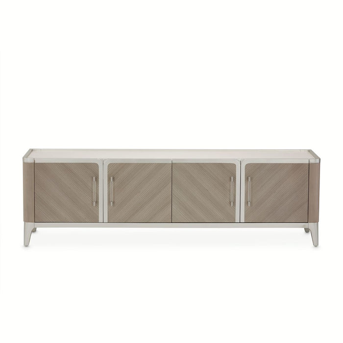 AICO Lanterna Media Cabinet in Silver Mist - Bargain Furniture (Detroit, MI)