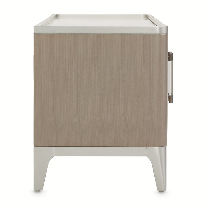 AICO Lanterna Media Cabinet in Silver Mist - Bargain Furniture (Detroit, MI)