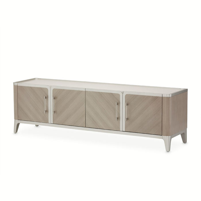 AICO Lanterna Media Cabinet in Silver Mist - Bargain Furniture (Detroit, MI)