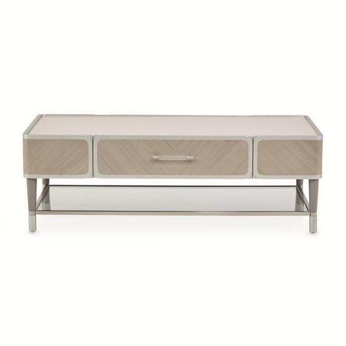 AICO Lanterna Cocktail Table in Silver Mist - Bargain Furniture (Detroit, MI)