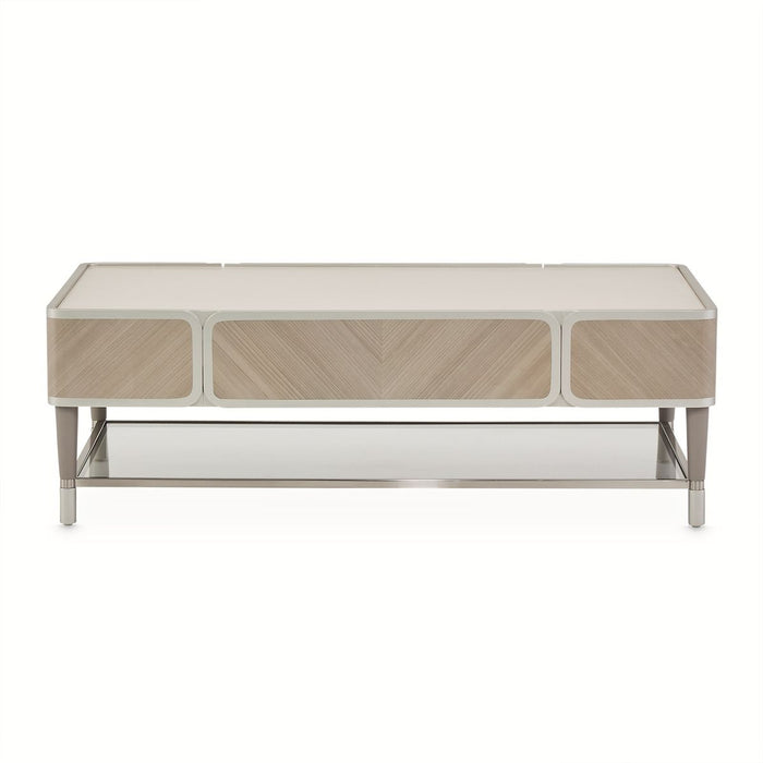 AICO Lanterna Cocktail Table in Silver Mist - Bargain Furniture (Detroit, MI)