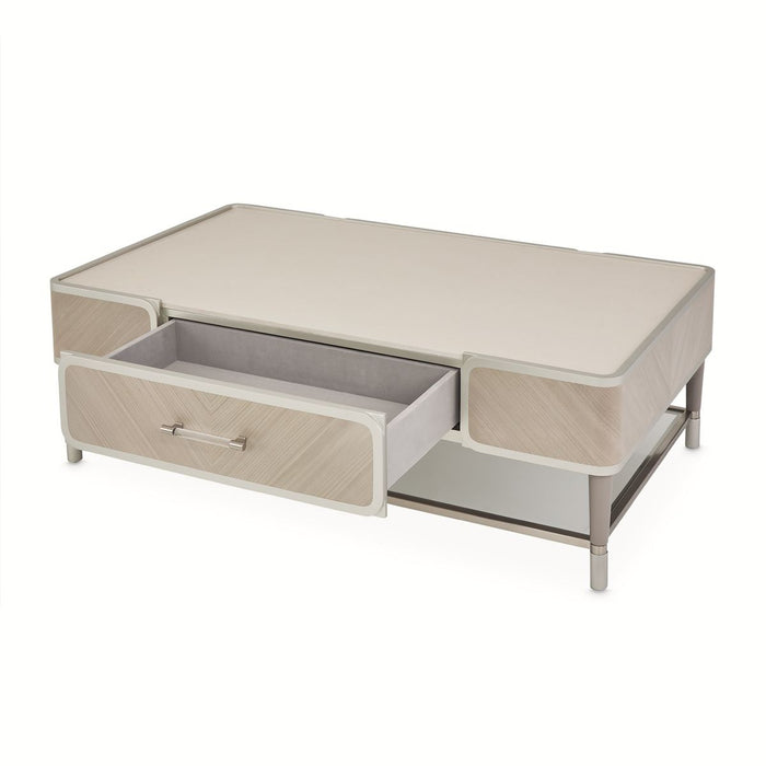 AICO Lanterna Cocktail Table in Silver Mist - Bargain Furniture (Detroit, MI)