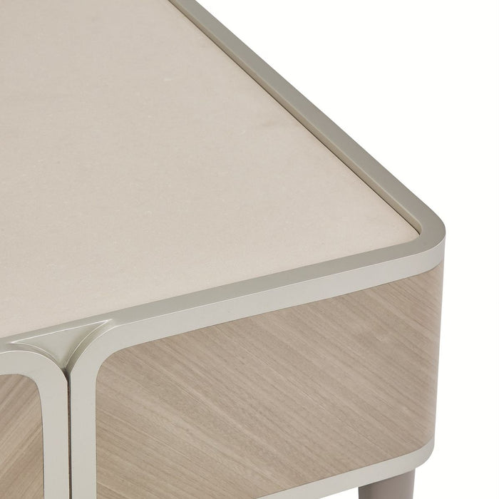 AICO Lanterna Cocktail Table in Silver Mist - Bargain Furniture (Detroit, MI)