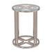AICO Lanterna Chairside Table in Silver Mist - Bargain Furniture (Detroit, MI)