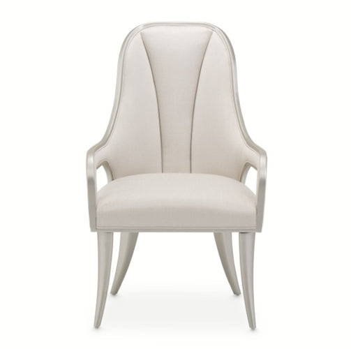 AICO Furniture Penthouse Arm Chair (Set of 2) in Ash Gray - Bargain Furniture (Detroit, MI)
