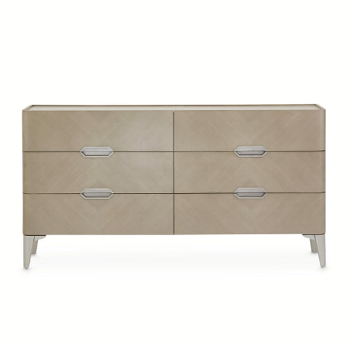 AICO Furniture Penthouse Dresser in Ash Gray - Bargain Furniture (Detroit, MI)