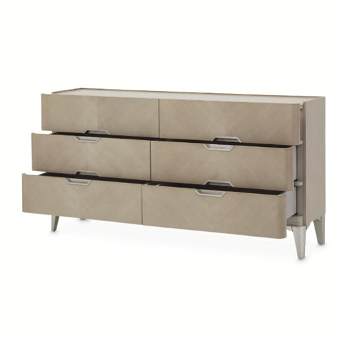 AICO Furniture Penthouse Dresser in Ash Gray - Bargain Furniture (Detroit, MI)