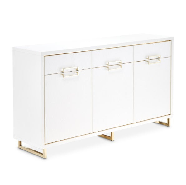 AICO Furniture Palm Gate Sideboard in Cloud White - Bargain Furniture (Detroit, MI)