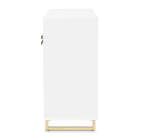 AICO Furniture Palm Gate Sideboard in Cloud White - Bargain Furniture (Detroit, MI)