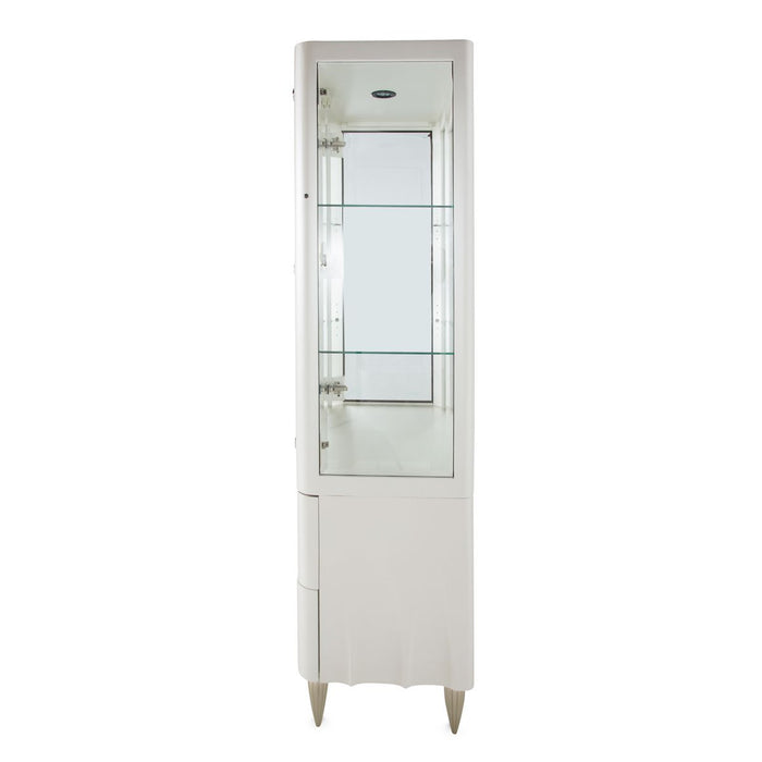 AICO London Place Display Cabinet in Creamy Pearl - Bargain Furniture (Detroit, MI)